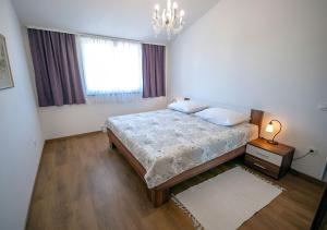 a bedroom with a large bed and a window at Apartmant Linda in Vinkuran