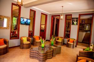 The lobby or reception area at Lush Garden Business Hotel