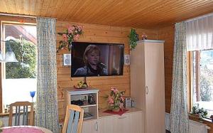 TV a/nebo společenská místnost v ubytování Ferienhaus Nr 51, Typ B, Ferienanlage Blauvogel, Hasselfelde, Harz