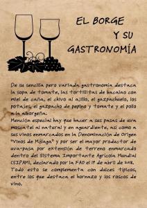 Certifikát, ocenenie alebo iný dokument vystavený v ubytovaní "El Porton" (El Borge ,Malaga).