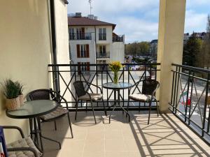 Balkón alebo terasa v ubytovaní Apartament Przy Plaży BOHO Świnoujście