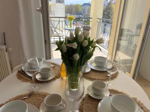 Balkón alebo terasa v ubytovaní Apartament Przy Plaży BOHO Świnoujście