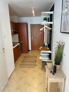 Kuchyňa alebo kuchynka v ubytovaní Apartament Przy Plaży BOHO Świnoujście