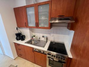 Kuchyňa alebo kuchynka v ubytovaní Apartament Przy Plaży BOHO Świnoujście