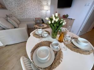 Posedenie v ubytovaní Apartament Przy Plaży BOHO Świnoujście