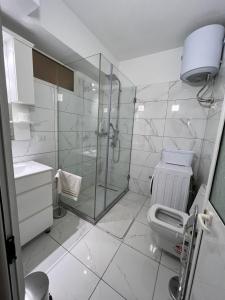 Phòng tắm tại Shkodra Duplex Apartment