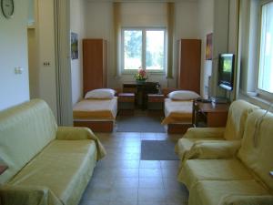 a living room with two couches and a tv at Apartment for Holidays in Pula in Pula