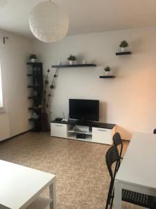 Televízia a/alebo spoločenská miestnosť v ubytovaní Apartmán Na Horách