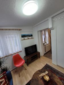 พื้นที่นั่งเล่นของ Ferienhaus Larina