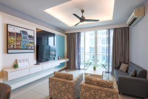 Ruang duduk di The Shore Premium Melaka By I Housing