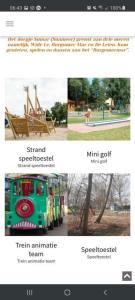 un collage de fotos de un parque infantil con un tren en Kajuit423 6pers 5sterren vakantiepark Bergumermeer aan het water in Friesland met zwembad, en Suameer