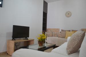 TV a/nebo společenská místnost v ubytování Bali House