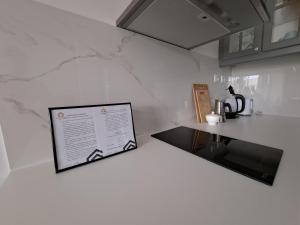 Kuchyňa alebo kuchynka v ubytovaní Apartament WILKASY (k. Giżycka)