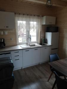 Kuchyňa alebo kuchynka v ubytovaní Domek Marcel Roztocze