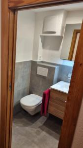 Ένα μπάνιο στο Ferienwohnung Delphin