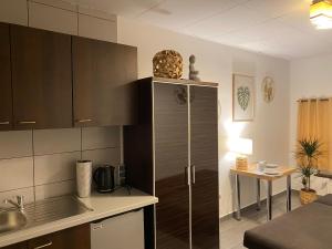 Kuchyňa alebo kuchynka v ubytovaní Aparthotel Superjednostka Katowice