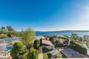 an aerial view of a park with a playground at Apartment Crikvenica 15 in Sopaljska