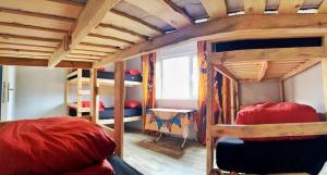 a room with two bunk beds and a couch at Lola backpacker's Hostel in Istanbul