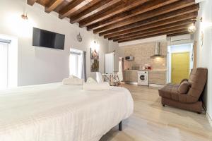 TV a/nebo společenská místnost v ubytování Allo Apartments Plateros Centro Jacuzzi Comunitario