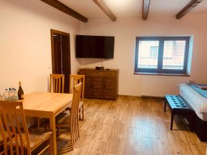 TV in/ali zabaviščno središče v nastanitvi Apartmány Županovice