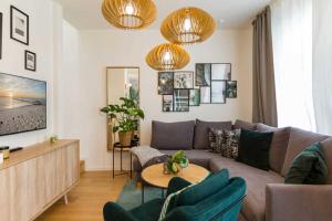 Posezení v ubytování Quartier am Kurpark, App 12 Gartenhaus