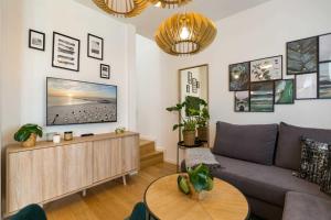 Posezení v ubytování Quartier am Kurpark, App 12 Gartenhaus + 13 fotografií