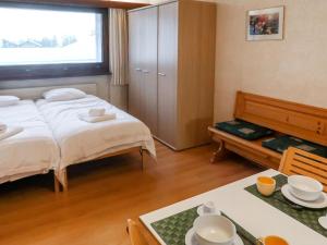 Postel nebo postele na pokoji v ubytování Studio Rosablanche C15 by Interhome