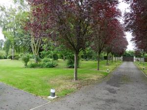ścieżka w parku z drzewami i trawą w obiekcie Le Torcopel w mieście Grangues