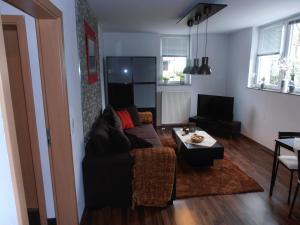 Kuchyň nebo kuchyňský kout v ubytování Schöne Moderne Wohnung