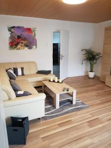 Posezení v ubytování Ferienwohnung an der Schelde