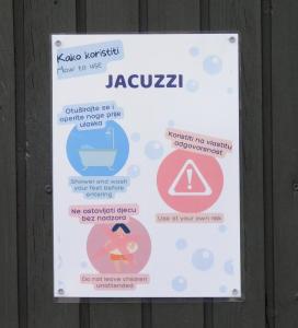 a sign that says kokoventz how to use jazza at Holiday Home Stef in Dalj