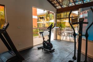 Fitness centrum a/nebo fitness zařízení v ubytování Aquaville Apart Hotel