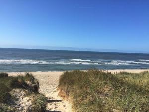 uma praia de areia com vista para o oceano em Strandhafer em Hörnum