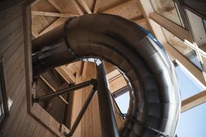 a pipe in the ceiling of a building at Hotel Tirolerhof - Familotel Zugspitze in Ehrwald