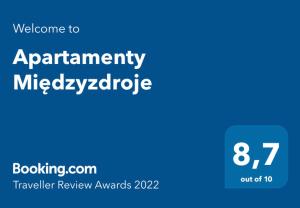 Certifikát, ocenenie alebo iný dokument vystavený v ubytovaní Apartamenty Międzyzdroje