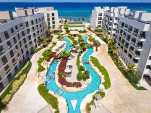an aerial view of the pool at the resort at Ocean Eden Bay - Adults Only - All Inclusive in Falmouth