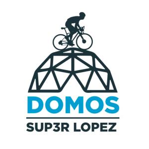a man riding a bike on top of a tower at Domos Sup3r López in Pesca