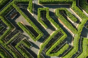 an aerial view of a maze of plants at Holiday Inn Resort Ho Tram Beach by IHG in Ho Tram