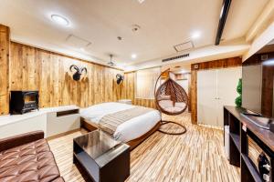 Postel nebo postele na pokoji v ubytování Hotel Lotus Morioka -Adult Only