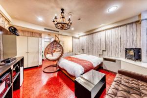 Kuchyň nebo kuchyňský kout v ubytování Hotel Lotus Morioka -Adult Only