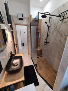 Premium class Apartmant tesisinde bir banyo
