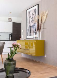 Kuchyň nebo kuchyňský kout v ubytování Apartments Traunkai Bad Ischl