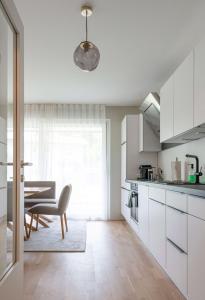 Kuchyň nebo kuchyňský kout v ubytování Apartments Traunkai Bad Ischl