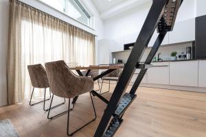Kuchyň nebo kuchyňský kout v ubytování Apartments Traunkai Bad Ischl