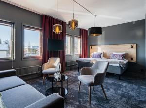 Postelja oz. postelje v sobi nastanitve Hotell Fridhemsgatan
