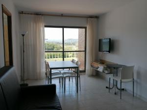 Televízia a/alebo spoločenská miestnosť v ubytovaní Apartamentos Regollera