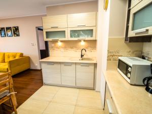Kuchyňa alebo kuchynka v ubytovaní Markowe Apartamenty Złoty Park