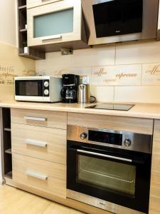 Kuchyňa alebo kuchynka v ubytovaní Markowe Apartamenty Złoty Park