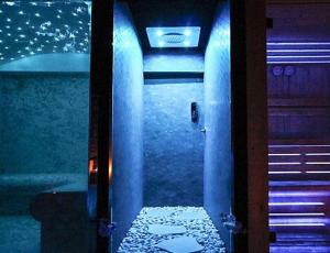 a view of a bath tub in a room at Hotel Angioino & Spa in Naples