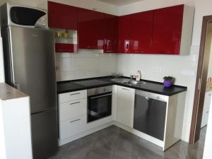 Kuchyň nebo kuchyňský kout v ubytování Apartments Suco